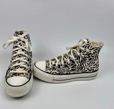 Zapatillas altas Converse CTAS para mujer talla 8 plataforma elevadora mezcla de animales 571084C Foto 1 de 4