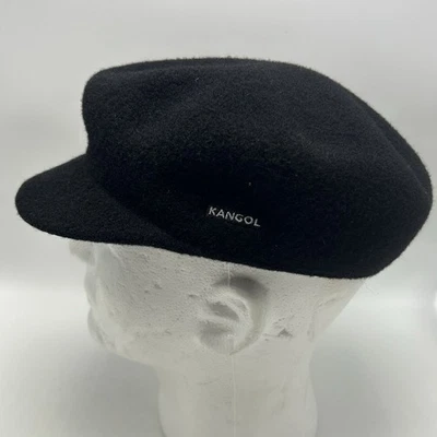 Gorra Kangol Hombres Mediana Fundada por Newsboy Golf Cabbie Englend Negra Lana Clásica Foto 1 de 4