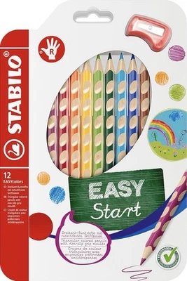 STABILO EASYcolors Buntstifte 12er Pack Ergonomisch Rechtshänder Mit Spitzer - Bild 1 von 4