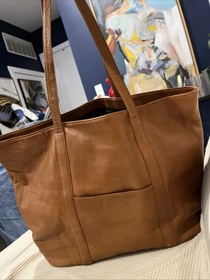 Bolso de Mano Grande de Cuero Latico Suburbano para Mujer Coñac - ¡Apenas Usado! Foto 1 de 4