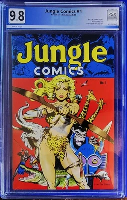 1988 Jungle Comics #1 9.8 Graded.  VERY RARE HIGHEST-GRADED, DAVE STEVENS Cover! - Image 1 of 4