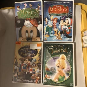 Disney Tinker Bell. Mickey Twice Upon A Xmas. Mickey Magical Xmas. 3 Muskateers - Picture 1 of 2