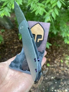 GRIMSMO RASK #2671 Streamline Citrus w Purple Flakes SPECIAL with Handmade Stand - Picture 1 of 13