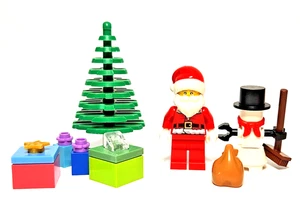 Lego Christmas Minifigure Lot Santa Claus Tree Presents Festive Holiday Snowman - Picture 1 of 4