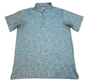 Pins and Aces Poloshirt Herren Large Abstract Print Stretch Golf Floral Gitarre - Bild 1 von 6