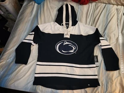 SUDADERA CON CAPUCHA PENN STATE NITTANY LIONS LOGO AZUL/BLANCO 2X-GRANDE NUEVA CON ETIQUETAS '47 Foto 1 de 4