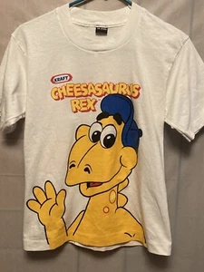 Vtg Single 90s Kraft Cheesasaurus Rex RARE AOP Kids T-Shirt Size L 14-16 16x23” - Picture 1 of 6