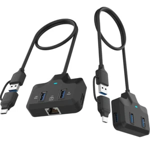 Extension Cable Ethernet dock station Type-C/USB HUB Splitter Adapter converter - Picture 1 of 6