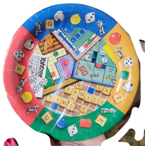 NEW set/8 Hasbro Game night plates - scrabble, monopoly, Yahtzee - Picture 1 of 2