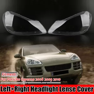 Par de cubiertas de lente de faros transparentes para Porsche Cayenne 2008 2009 2010 - Imagen 1 de 10