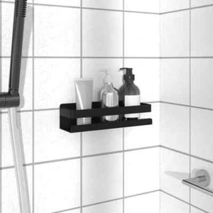 Shower Shelf Matt Black 9.1"x2.6"x2.4" Brushed 304 Stainless Steel W2L3 - Picture 1 of 8