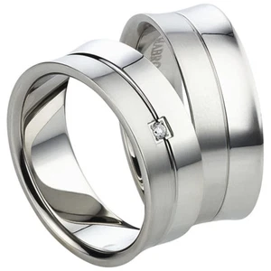 Ring Freundschafts- Partner- Verlobungsringe Eheringe Edelstahl Gravur Silber - Bild 1 von 6