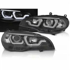 Angel Eyes Scheinwerfer Set LED Tagfahrlicht schwarz für BMW X5 E70 2007-2013 - Bild 1 von 5