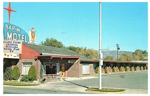 Bar-M Motel Heber City UT Kreditkarten akzeptiert Pool TV Schild Postkarte \ Motel - Bild 1 von 2