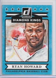 Tarjeta de béisbol 2015 Ryan Howard Donruss Diamond Kings #21 Philadelphia Phillies - Imagen 1 de 2