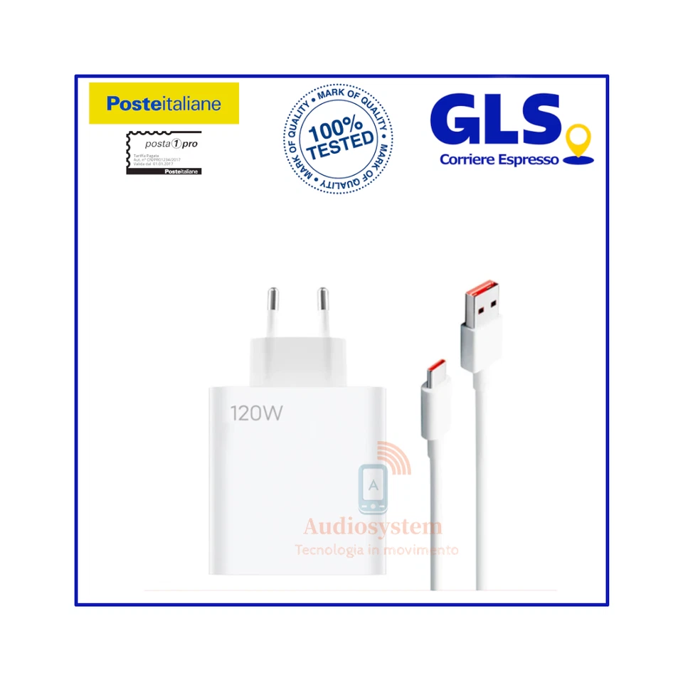 CARICABATTERIE USB ORIGINALE XIAOMI REDMI 67W FAST CHARGE 67W MDY-12-EH