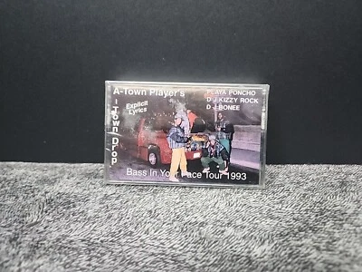 A-TOWN PLAYER'S Bass In Your Face Tour 1993 Cassette Tape RAP Hip Hop READ - Image 1 of 4