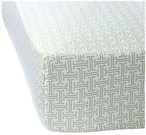 Serena & Lily Trellis Crib Fitted Sheet Grass Green Ret $58