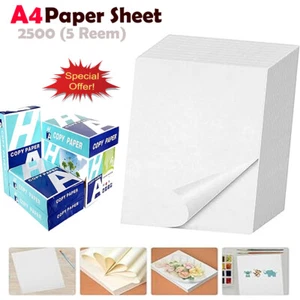 5 Reem A4 BLANCO HOJA ARTESANAL PAPEL SUAVE TARJETA DECOUPAGE IMPRESORA DE PAPEL EN BLANCO 80GSM - Imagen 1 de 7