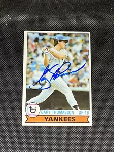 Gary Thomasson New York Yankees signiertes Auto 1979 Topps #387 ~ COA - Bild 1 von 3