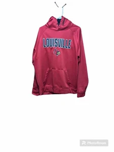 Men's Colosseum Red Louisville Cardinals Pullover Hoodie,String missing Men's-L - Picture 1 of 9