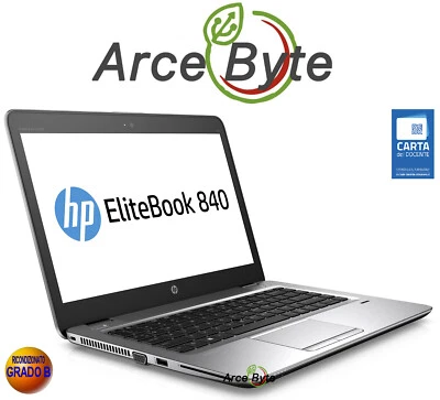 NOTEBOOK HP ELITEBOOK 840 G3 14" CORE I5 SSD RAM 8GB WIN 10 PRO RICONDIZIONATO - Immagine 1 di 4