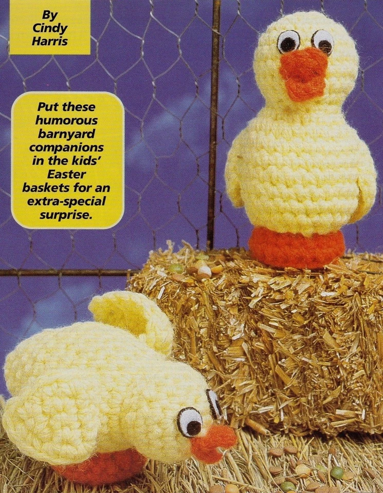 HUMOROUS Farm Friends/Duck & Chick/Toy/ Crochet Pattern INSTRUCTIONS ONLY - Image 1 of 1