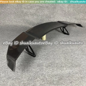 Universal GT-Style Racing Car Carbon Fiber Style Wing Spoiler Rear Trunk Wing - Picture 1 of 15