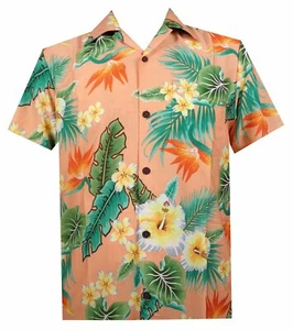 Camisa Hawaiana Para Hombres Flor Hoja Playa Aloha Fiesta Informal Vacaciones Manga Corta - Imagen 1 de 22