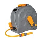 Hozelock 2-in-1 Compact Reel & 25m Hose 2415 with wall mounting bracket