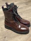 Thursday Boot Co Burgundy Leather  Combat Boot Womens Size 9 $190