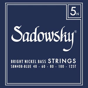 Cuerdas de bajo de níquel Sadowsky SBN40B etiqueta azul; medidores 40-125 - Imagen 1 de 1