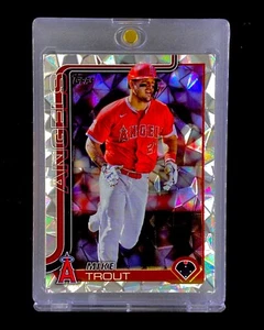 MIKE TROUT RARE CRACKED ICE 2025 TOPPS FUTURE STARS HOLO - ANGELS - Picture 1 of 6