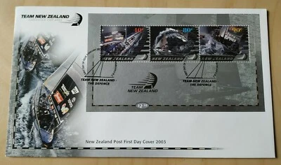 2003 New Zealand Sports Yachting America's Cup Sail Ship MS on FDC - Image 1 of 2