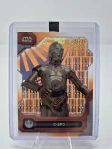 2024 Topps Star Wars High Tek - C-3PO - Orange /25 - DEATH STAR EXTERIOR SP - Picture 1 of 6