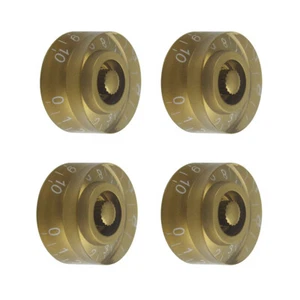 4pcs Barrel Style Guitar Speed Control Knob for LP Guitar Gold with White Number - Picture 1 of 6