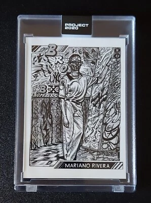 Tarjeta de béisbol Topps Project 2020 Mariano Rivera por JK5 92 Bowman Card #91 Foto 1 de 4
