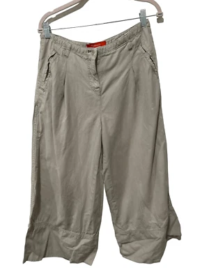 Cartonnier Anthropologie Cropped Capri Tan Pants Wide Leg Bloomers Size 6 Y2K - Image 1 of 4