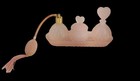 Vintage Pink Frosted Perfume Vanity Set With Atomiser & Tray Made In Taiwan 