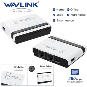 480Mbps USB 2.0 Wireless Printer Adapter Server WiFi 10/100Mbps LAN/Bridge - Picture 1 of 8