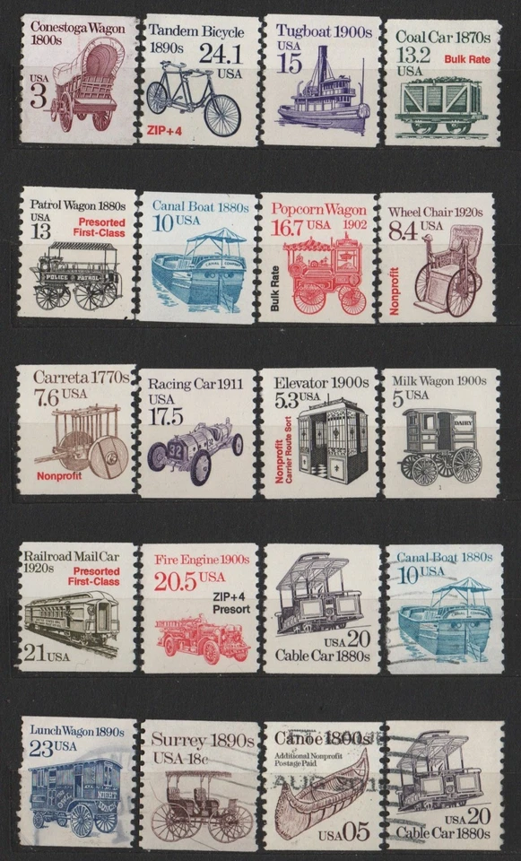 Transport small lot of used and mint stamps US United States - Image 1 of 1