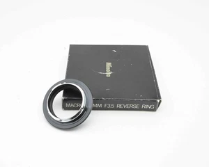 Minolta Macro 50mm f/3.5 Reverse Ring MD Camera Mount to 55mm Lens  (#19501) - Picture 1 of 4