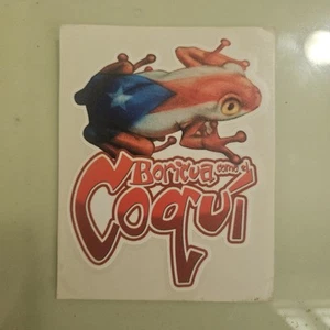 CALCOMANÍA ADHESIVA PUERTO RICO PR BORICUA COMO EL COQUI BORINQUEN NUEVA CALCOMANÍA - Imagen 1 de 1