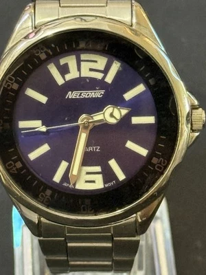 Nelson’s Men’s Quartz Dive Style Purple Dial Watch Running  - Image 1 of 4