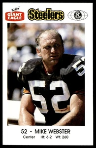 1988 Pittsburgh Steelers Kiwanis Giant Eagle Police Mike Webster - Picture 1 of 2