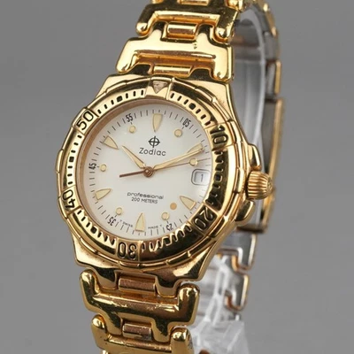 Zodiac Men's Watch PROFESSONAL306.30.10White DIAL 39mm Vintage Diver New Battery - image 1 of 4
