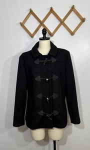 Gap Wool Coat Black Womens Large - Picture 1 of 10