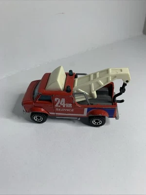 Vintage 1989 Matchbox Red Breakdown Van Tow Truck 24 HR Service Loose C1 - Image 1 of 4