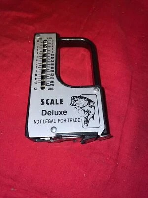 Báscula de pescado de lujo negra con escala y cinta métrica - Estate Find Foto 1 de 4