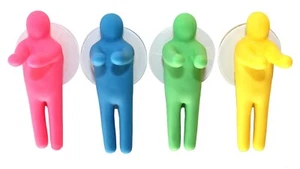 Kids Toothbrush Holder & Organizer - 4pc Colorful Bathroom Hook with Suction Cup - Picture 1 of 5